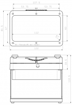 Preview: Sicherungskasten Anbau mit Klappfenster IP67 - 6 Module